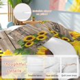 thumbnail image 6 of Yellow Sunflowers Twin Size Comforter Set, Grateful Brown Wood Striped Countryside Bedding for All Seasons, 4 Pcs Bed Set, 1 Quiltcover (68"x86") ,1Sheet(67"x116"), 2Pillowcases (30"x20"), 6 of 12