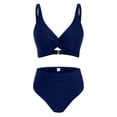 thumbnail image 5 of MSJUHEG Women's Tankini Womens High Waisted Bikini Tankini Swimsuits for Women String Bikini Tops for Women Womens Bathing Suits Plus Size Swimsuit for Women Navy L, 5 of 5