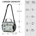 thumbnail image 4 of FORMRS Student Lunch Bag Insulated Reusable Cooler Box with Zipper Pockets, Cute Cat Faces, 4 of 9