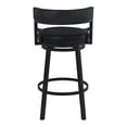 thumbnail image 6 of Titana 26" Seat Height Swivel Black Faux Leather and Black Metal Bar Stool for Kitchen Island Counter, 6 of 8