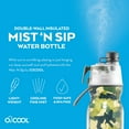 thumbnail image 2 of O2COOL Mist N' Sip 20 fl oz No Leak Pull Top Sprout Sports Water Bottle, Single, Green Camo, 2 of 5