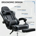 thumbnail image 6 of EDX Ergonomic Gaming Chair High Back Office Chair with Lumbar Support and Adjustable Armrests Swivel Racing Chair, Black and Gray, 6 of 9