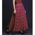 thumbnail image 5 of Phagun Women's Indian Clothing Maroon Long Casual Skirt Maxi&nbsp;Summer Wear-14, 5 of 6