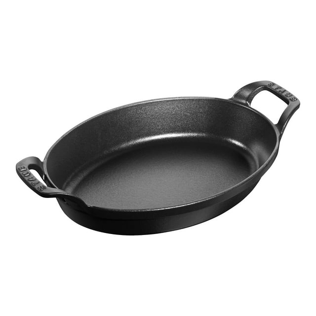 STAUB Spécialités Plat Ovale en Fonte 1 L pour Four, Noir