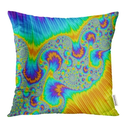 Ywota Blue Abstract Rainbow Tropical Spirals Peacock Feather