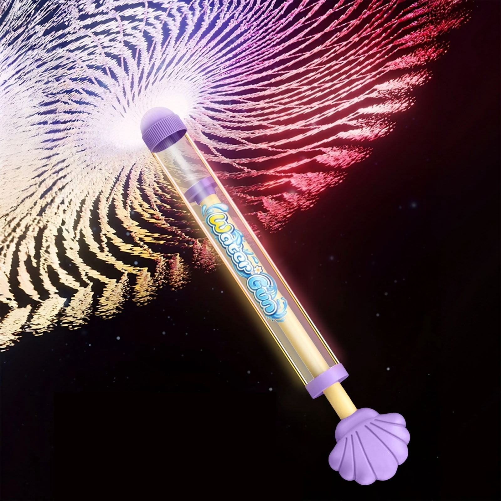 Creativity Fireworks Water Gun,Cute Shell Shaped Sprays Water Like Fireworks,Squirt Gun Umbrella-Shaped Spray for Summer Pool, Backyard, Beach, Birthday Party Outdoor Game