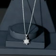 thumbnail image 6 of Rosec Jewels Moissanite Cluster Pendant Necklace for Women - D-VS1 Quality Certified, 18K White Gold, 6 of 8