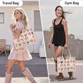 thumbnail image 6 of Large Capacity Tote Bag,Pink French Bulldog Flowers Florals Handbag Fashion Luxury Tote Bag,15.7"x13"x 5.1" Inches,Laptop Compatible, 6 of 6