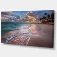 thumbnail image 2 of Palm Trees on Clear Sandy Beach - Seashore Canvas Art Print, 2 of 3
