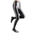 thumbnail image 2 of BOOMILK High Waisted Leggings for Women Ultra Thin Sheer Pantyhose Shiny Dance Yoga Skinny Pants Gray, 2 of 6