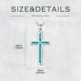 thumbnail image 6 of THOYAS Natural Turquoise Cross Pendant Necklace for Women 925 Sterling Silver 1.2mm Cable Chain and Pendant with Genuine Turquoise Jewelry Gifts for Her, 6 of 6