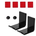 thumbnail image 1 of Colgador de pared para auriculares Auriculares para computadora Soporte de pantalla para auriculares Gancho de acrílico montado en la pared, Negro, 2 piezas Jumpingount EL000429-03B, 1 of 2