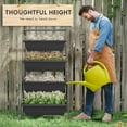 thumbnail image 4 of PetFurnishn Raised Garden Bed, 4 Tier Vertical Garden Planter Set, 4 Outdoor Planter Boxes with Stand, Self Draining Design Elevated Garden for Vegetable, Flowers & Herbs, Black, 4 of 9