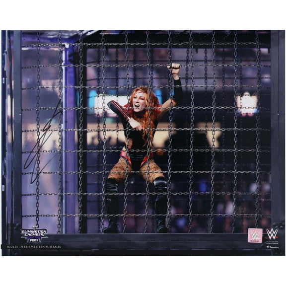 Becky Lynch WWE Autographed 16" x 20" 2024 Elimination Chamber Photograph - Fanatics Authentic Certified