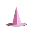 thumbnail image 3 of Halloween Pink Hanging Witch Hats, Porch Yard Decor & Witch Costume Accessories for Indoor Outdoor Halloween Decorations, No String Attached, 14in, 3 of 6