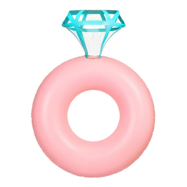 Diamond Ring Pool Float Inflatable Pink Floatie Bachelorette Party Engagement Tube Swimming