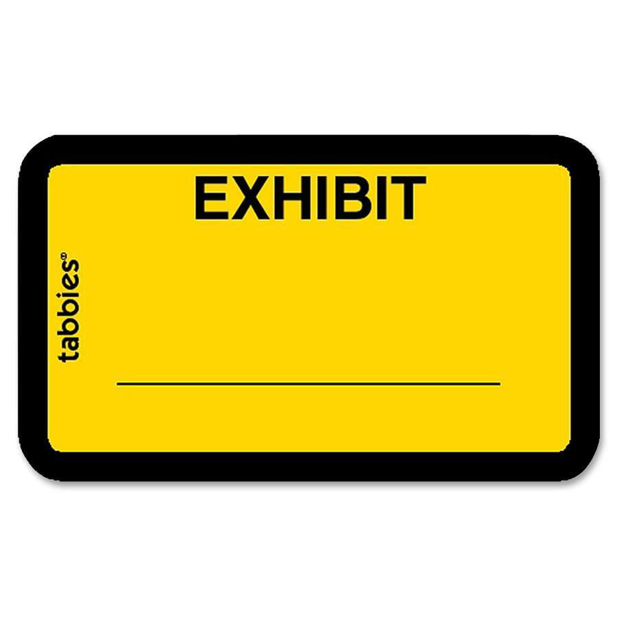 252 / 1.62" Width X 1" Length Tabbies Tabbies Color-coded Exhibit Labels 