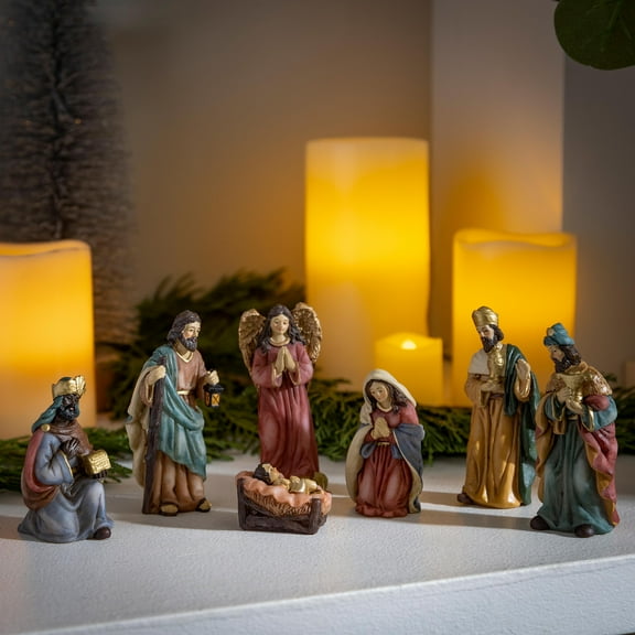 Resin Nativity Table Décor Set