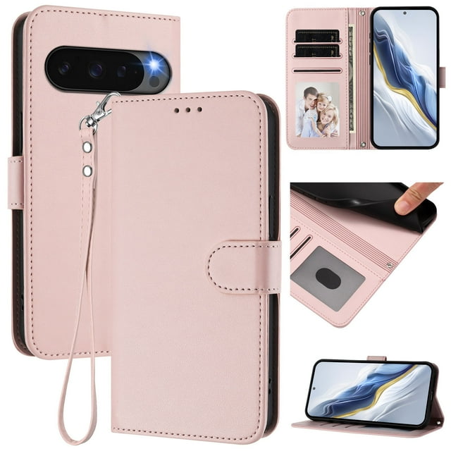 Funda Cartera GANGXUN para Google Pixel 10/10 Pro – Cierre Magnético, Protección RFID, Correa Desmontable, Compatible con Carga Inalámbrica
