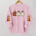 thumbnail image 5 of TKLPEHG Fall Pumpkin Sweatshirt for Women Plaid Pumpkin Graphic Pullover Vintage Halloween Thanksgiving Casual Long Sleeve Tops (Pink,M), 5 of 6