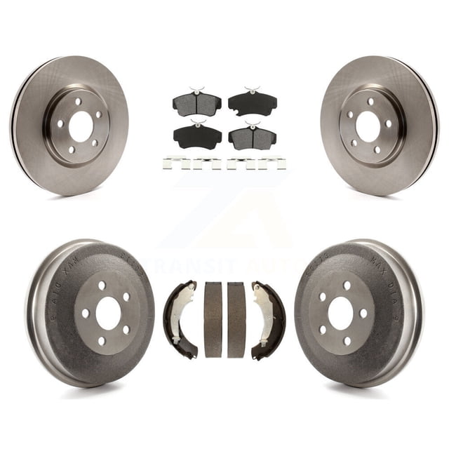 Transit Auto Front Rear Disc Brake Rotors Semi-Metallic Pads and Drum Kit for Car Chrysler PT Cruiser Turbocharged K8S-103291