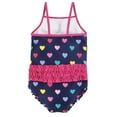 thumbnail image 2 of Hudson Baby Girls Toddler Swimsuit, Navy Hearts, 3T, 2 of 2