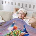 thumbnail image 3 of Peacock Blanket Flannel Fleece Blanket, Gifts for Adults/Kids/Peacock Lovers,Soft Cozy Warm Throw Lightweight Blanket for Sofa/Bed 60x80Inches, 3 of 6