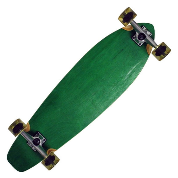 GREEN LONGBOARD COMPLETE KICKTAIL CRUISER 76mm Wheels