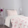 thumbnail image 5 of Ambesonne Eiffel Quilted Bedspread Set 2 Pcs, Springtime Polka Dots, Twin Size, Pale Pink Green White, 5 of 6