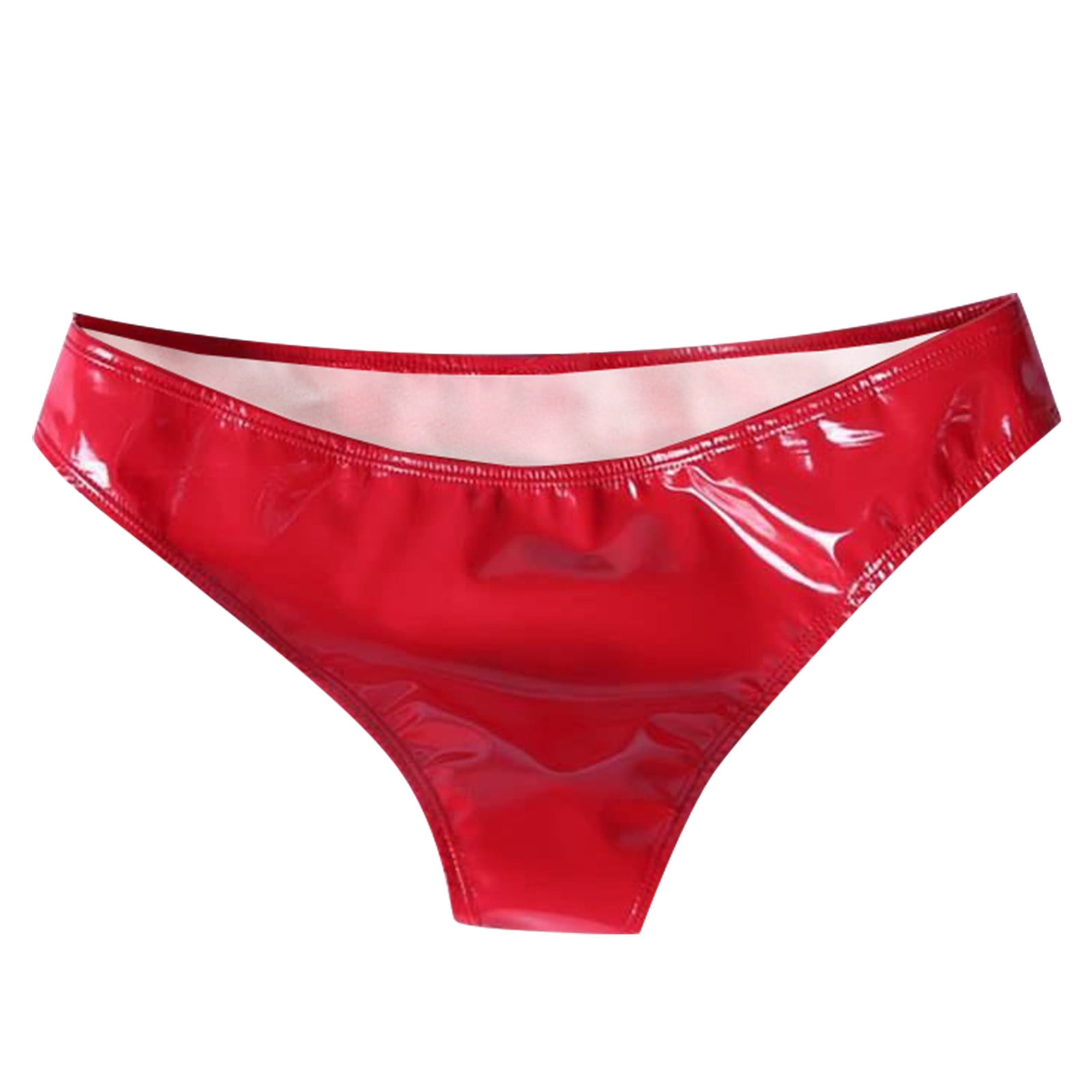 Underwear Rubber Lingerie Shiny Clothing Latex Unisex Mini Briefs 