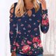 thumbnail image 2 of Camiseta de manga larga suelta con cuello redondo y estampado informal a la moda para mujer Fridja  bvmnju277, 2 of 4