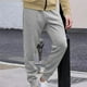 thumbnail image 4 of Pantalones largos de moda para hombre, de color liso, cómodos, informales, con cordón para fitness., 4 of 4