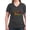 Charcoal, variant on CafePress - Orange Cat In Tulips T Shirt - Women's V-Neck Dark T-Shirt