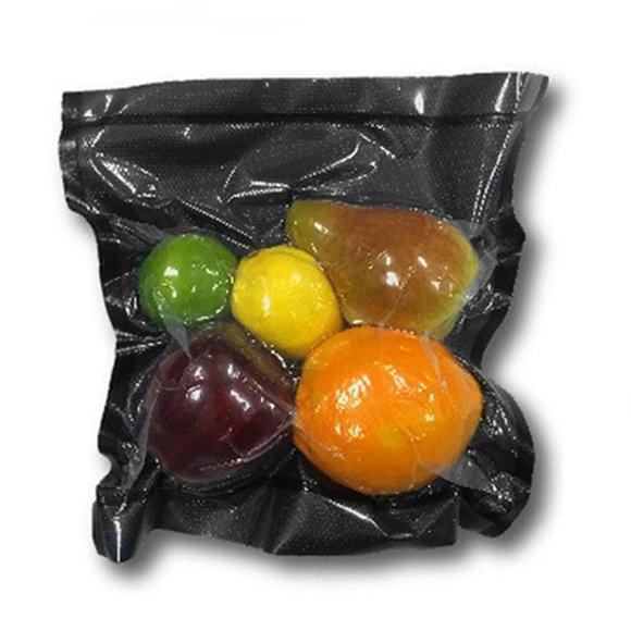 Bolsas para Sellado al Vacío DL Wholesale 28x61 cm Transparente con Fondo Negro Paquete de 50