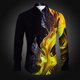 thumbnail image 1 of Camisa de hombre para exteriores, informal, de calle, para uso diario, otoño e invierno, manga larga, estampado 3D, llama , camisa de talla grande, cómoda, 1 of 6
