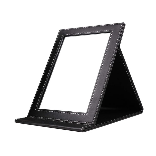 Folding Mirror Clearly Hd for Portable Travel, Ultrathin Vanity Mirror Durable Design & Adjustable Stand for Camping, Home