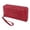 Red, variant on Premium Faux Leather Zip Around Organizer Wristlet Wallet (Women)