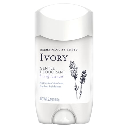 Ivory Deodorant, Hint of Lavender, 2.4 Ounce Pack of 3