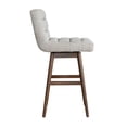 thumbnail image 6 of Elias Brown Solid Wood 30" Bar Height Swivel Barstool/Morning Fog Seat- Set of 2, 6 of 11