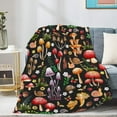 thumbnail image 4 of Mushroom Blanket Gift Soft and Lightweight Flannel Throw Suitable in Bed Living Room and Travel 60"x50" for Teens, 4 of 6