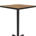 thumbnail image 4 of Bar Stool/Standing Height High Pressure Cafe and Breakroom Table - Medium Oak - 30"L x 30"W - Square, 4 of 5