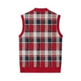 thumbnail image 6 of Men's Sweater Vest V Neck Button Down Sleeveless Cardigan Argyle Sweater Vest, 6 of 7