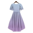 thumbnail image 7 of XUNKUSGA Summer Dresses for Women 2026 Fashion Wrap V Neck Short Sleeve Tie Waist High-Low Hem Sundresses for Women Soft Stretchy Women's Dresses,Purple,S, 7 of 7