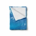 thumbnail image 2 of Tropical Soft Flannel Fleece Blanket, Paradise Ocean Dreamy Sea Vacation Serene Summer Exotic Relax Summer Picture, Cozy Plush for Indoor and Outdoor Use, 50" x 70", Turquoise Blue, by Ambesonne, 2 of 6
