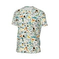 thumbnail image 6 of Wukai Cartoon Dinosaur Print Men's Short-Sleeved Mesh T-Shirt,Quick-Dry Short Sleeve Workout T-Shirt-Small, 6 of 8