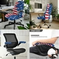 thumbnail image 2 of Xoenoiee American Flag Dog Paw Print Office Chair Cover, 3 PCS Removable Computer Chair Cover with Armrest Covers, Universal Rotating Desk High Back Seat Cover Washable Chair Protector Cover, S, 2 of 6