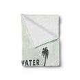 thumbnail image 2 of Surf Soft Flannel Fleece Throw Blanket, Inspirational Water Sport Words I am Nothing Palm Tree, Cozy Plush for Indoor and Outdoor Use, 60" x 80", Coconut Charcoal Grey, by Ambesonne, 2 of 5