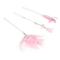 3Pcs Feather Bell Funny Cat Stick Interactive Portable Cat Feather Wand