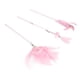 thumbnail image 2 of Palo Divertido Del Gato De La Campana De La Pluma, Hermosos Juguetes Interactivos Portátiles Flexibles De La Pluma Del Gato Para Los Gatos Domésticos OTVIAP 3 piezas rosa, 2 of 8