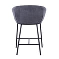 thumbnail image 5 of LumiSource Black Steel, Charcoal Fabric Ashland Counter Stool - Set of 2, 5 of 8
